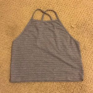Gray crop top